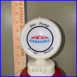 Vintage Carousel Gas Pump Gum Ball Machine Candy Vending Dispenser 21-1/2 Tall