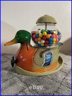 Vintage Carousel Industries Mallard Duck Coin Candy Dispenser Gumball Machine