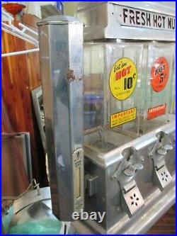Vintage Challenger Fresh Hot Nuts Vending Machine With Ajax Cup Dispenser