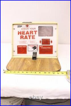 Vintage Check Your Heart Rate Machine Coin Operated Table Top Bar Machine