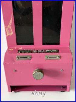 Vintage Chewing Gum Jolly Good Industries Pink Metal Gum Vending Machine