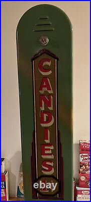 Vintage Circa 1930s Candy Machine 1 Cent Art Deco Burel & King