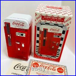 Vintage CocaCola Vending Machine Music Piggy Bank 1994 with Box and Certificate