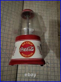 Vintage Coca Cola 5 Cent Gumball Vending Machine silver king 14