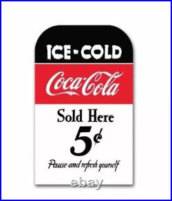 Vintage Coca-Cola Bottle Shaped 1 oz Colorized Silver Vending Machine Tin Bank