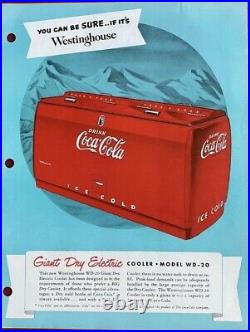 Vintage Coca-Cola Coke Cooler Westinghouse WD22