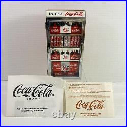Vintage Coca-Cola Refrigerator Vending Machine Die Cast Musical Bank 1996 Enesco
