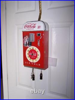 Vintage Coca Cola Vending Machine Wall Cuckoo Clock working Must see Rare