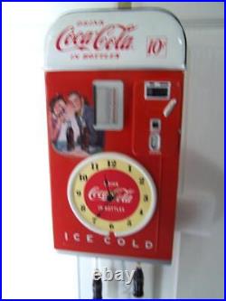 Vintage Coca Cola Vending Machine Wall Cuckoo Clock working Must see Rare