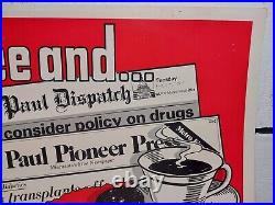 Vintage Coffee And. St. Paul Dispatch and Pioneer Press Vending Machine Insert
