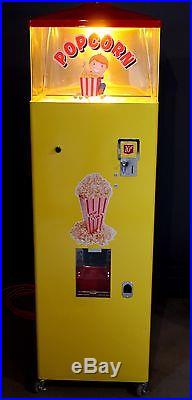 Vintage Coin Op 10 Cent Popcorn Vendor 1960's Federal Machine Restored Working