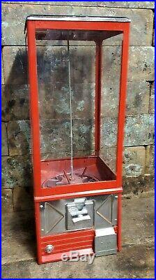 Vintage Coin Op Prize Machine Dispenser. 50 Prize. Unlocked. Working