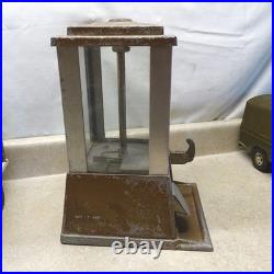 Vintage Coin Op Vending Snacks 5 Cent Machine, Sun, Cast-Glass 14