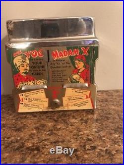 Vintage Coin Operated Ask Yogi Madam X Napkin Dispenser Machine Diner Rare