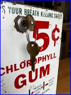 Vintage Coin Operated CLORETS Gum Dispenser Vintage Coin Operated CLORETS Gum Dispenser
