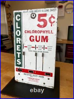 Vintage Coin Operated CLORETS Gum Dispenser Vintage Coin Operated CLORETS Gum Dispenser