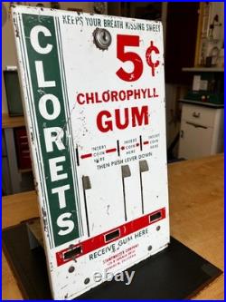 Vintage Coin Operated CLORETS Gum Dispenser