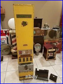 Vintage Coin Operated Cigarette Machine Antique Op Vending Parts or Restoration