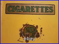 Vintage Coin Operated Cigarette Machine Antique Op Vending Parts or Restoration