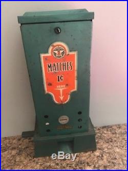 Vintage Coin Operated Columbus Matches Machine