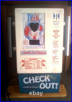 Vintage Coin Operated Heart Rate Health Checker Machine Works