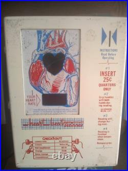 Vintage Coin Operated Heart Rate Health Checker Machine Works