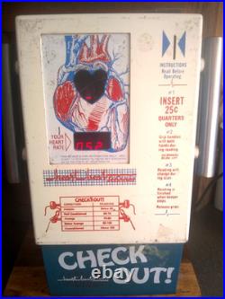 Vintage Coin Operated Heart Rate Health Checker Machine Works