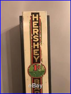 Vintage Coin Operated Hersheys Chocalate Bars Vending Machine Penny Operated