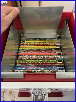Vintage Coin Operated Pencil Dispenser Machine Quality 25c 1970s AMAZING cond