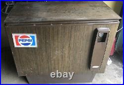 Vintage Coin-Operated Pepsi Bottle Chest Cooler