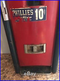 Vintage Coin Operated Phillies Cigar Machine Rare Man Cave