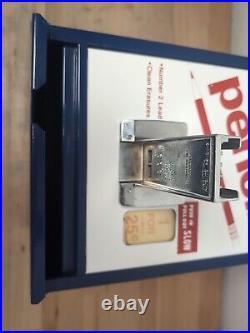 Vintage Coin Operated Quality Pencils Pencil Dispenser Blue