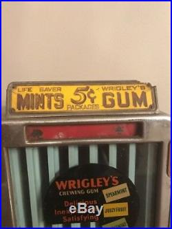 Vintage Coin Operated Rowe Wrigleys Gum Life Savers Mint Vending Machine