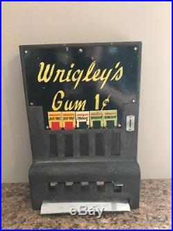 Vintage Coin Operated Wrigleys Gum Machine Penny Operated Chewing Gum