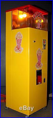 Vintage Coin op Popcorn Vendor Vending Machine Federal Machine
