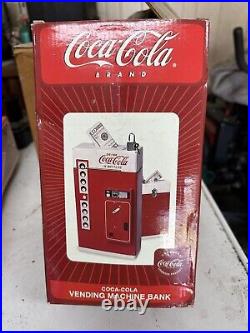 Vintage Coke Brands Novelty Coca Cola Vending Machine Bank CIB