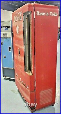 Vintage Coke Coca-Cola Bottle Vending Machine Model E110A Vendo Co. 64 inch Tall