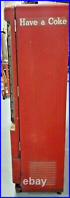 Vintage Coke Coca-Cola Bottle Vending Machine Model E110A Vendo Co. 64 inch Tall