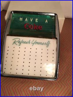 Vintage Coke Coca Cola Front Panel Soda Fountain Vending Machine Part Sign