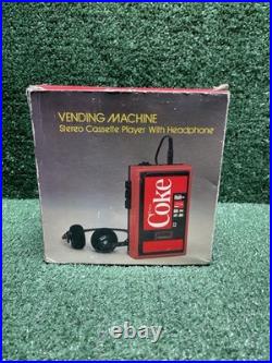 Vintage Coke Coca Cola Stereo Cassette Player With Headphones Vending Machine