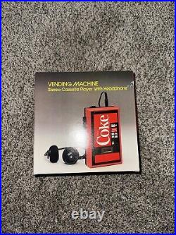 Vintage Coke Coca Cola Stereo Cassette Player with headphones Vending Machine