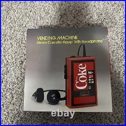 Vintage Coke Coca Cola Stereo Cassette Player with headphones Vending Machine