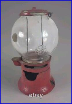 Vintage Columbus 1 Cent Penny Gumball Machine For Parts Repair