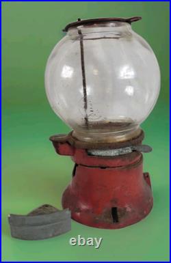 Vintage Columbus 1 Cent Penny Gumball Machine For Parts Repair
