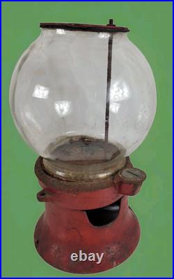 Vintage Columbus 1 Cent Penny Gumball Machine For Parts Repair