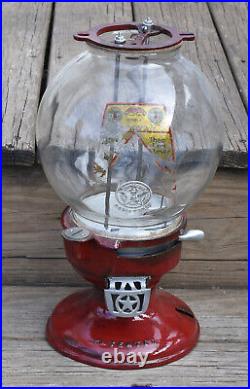 Vintage Columbus Model A Coin Operated Peanut Candy Gumball Machine for Restore