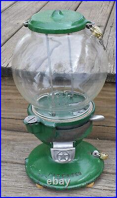 Vintage Columbus Model A Green Peanut Gumball Machine