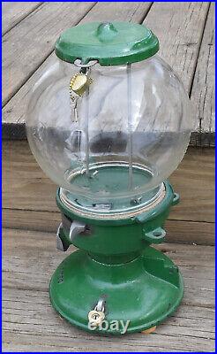 Vintage Columbus Model A Green Peanut Gumball Machine