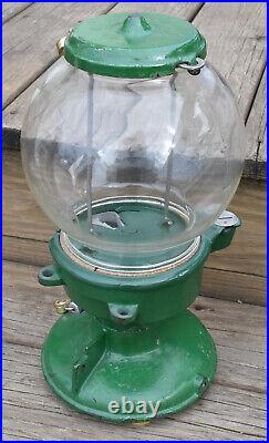 Vintage Columbus Model A Green Peanut Gumball Machine