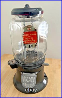 Vintage Columbus Octagon 1 Cent Gumball Machine 1930's